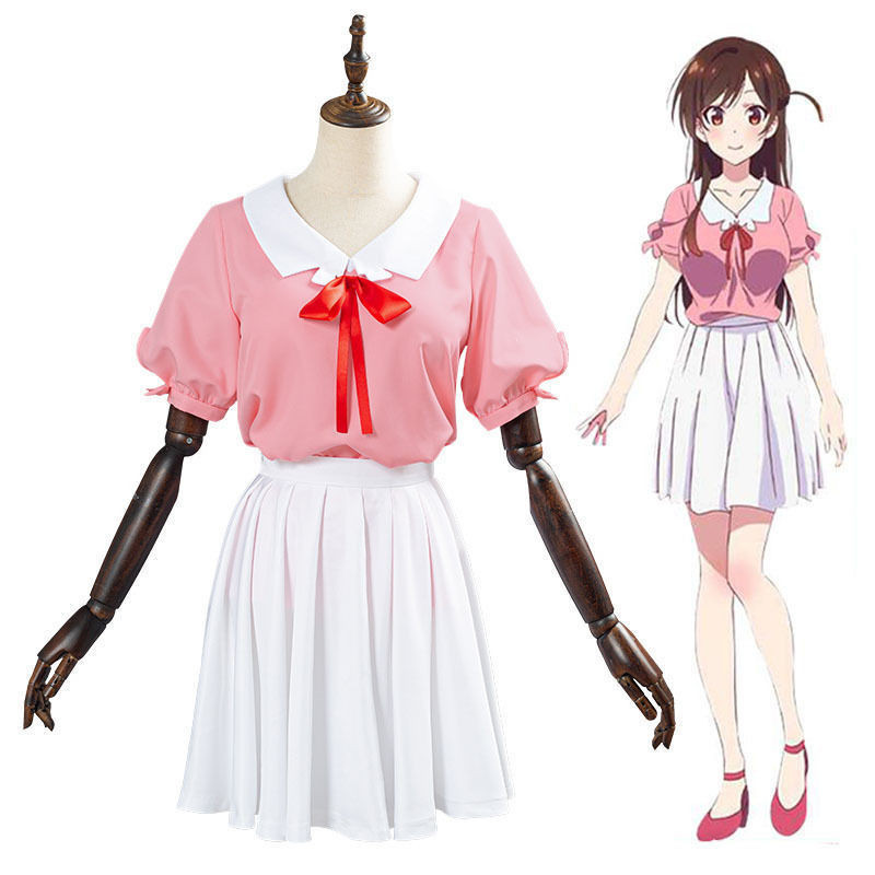เช่า-a-Girlfriend Ichinose/Mizuhara Chizuru ชุดคอสเพลย์ - ชุดฤดูร้อนของผู้หญิง 7NSP
