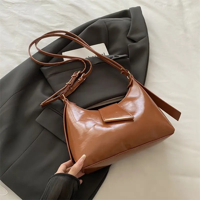 Ladu Bag, 2025 Summer, Solid Color Ladies Underarm Bag, Simple Fashion, Handbag, Shoulder Bag W8JX