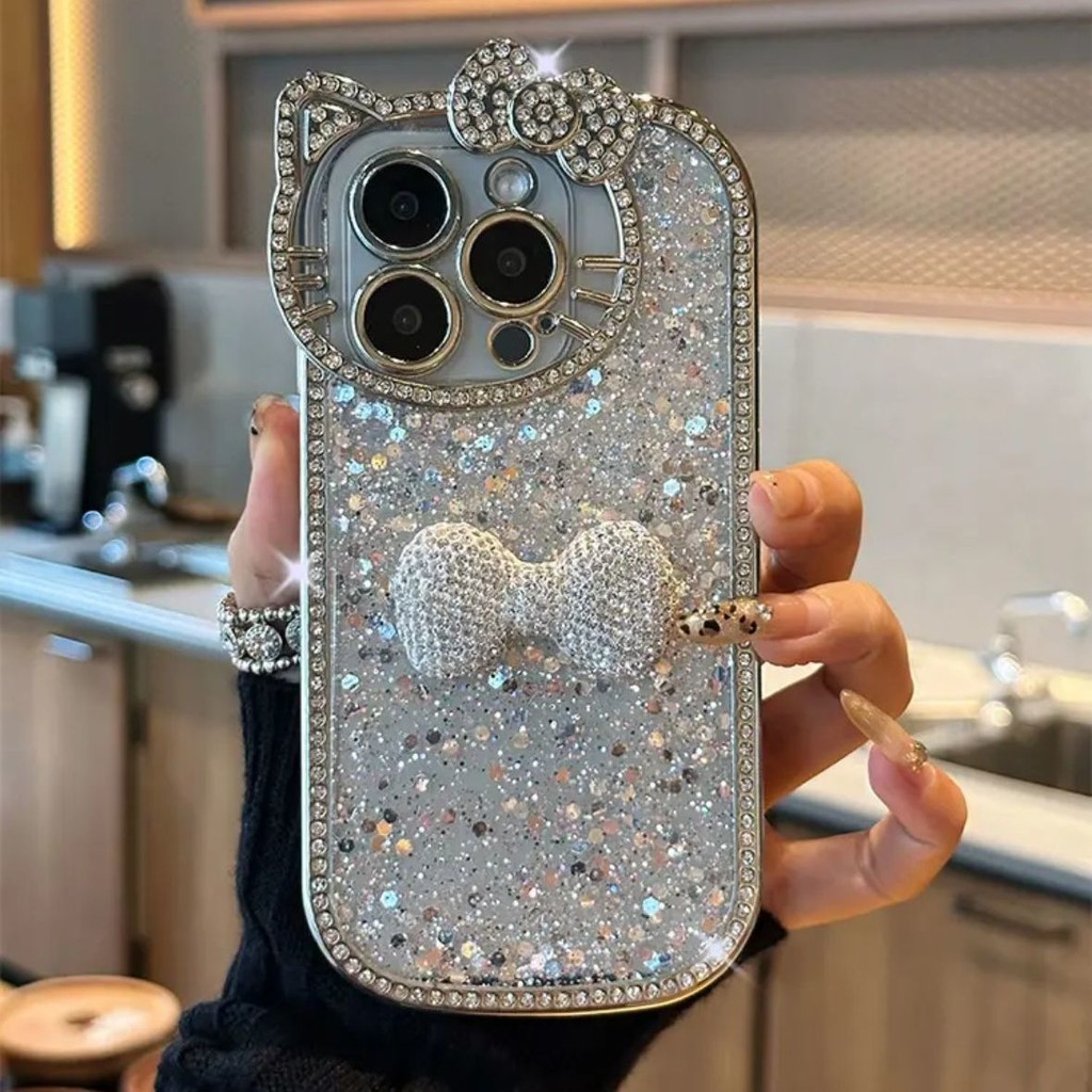 เคสโทรศัพท์แบบเพชรสําหรับ iPhone 17promax Caseing 16 16 Pro Max iP 14 13 Pro Max 12 PM – กรอบเพชรประ