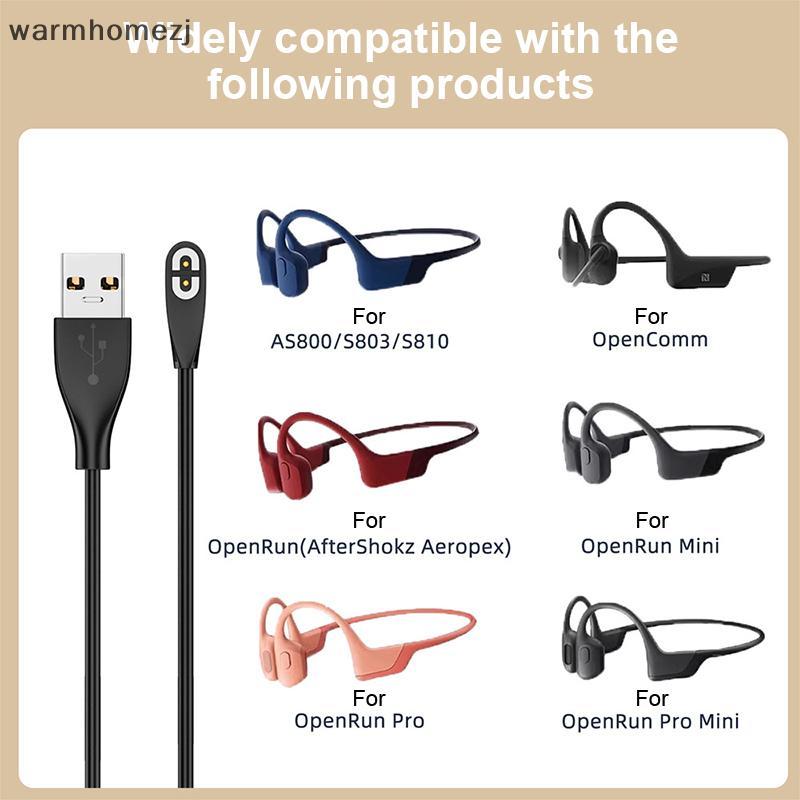 Warmhomezj Shokz AS800/S803/S810/OpenRun Bone Conduction หูฟัง USB/Type-C สายชาร์จ WAR