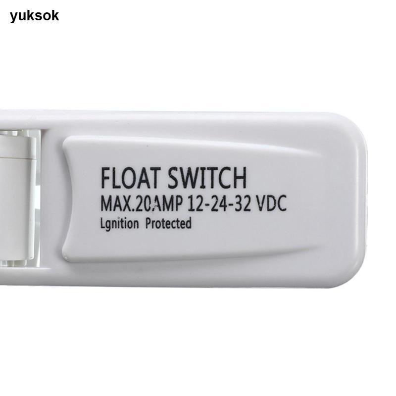 Yuksok ไฟฟ้า Auto Bilge ปั๊มลอยสวิทช์ Mercury ฟรีตัวควบคุมระดับน้ําสําหรับเรือยอชท์ PVC เรือปั๊ม — صورة 8