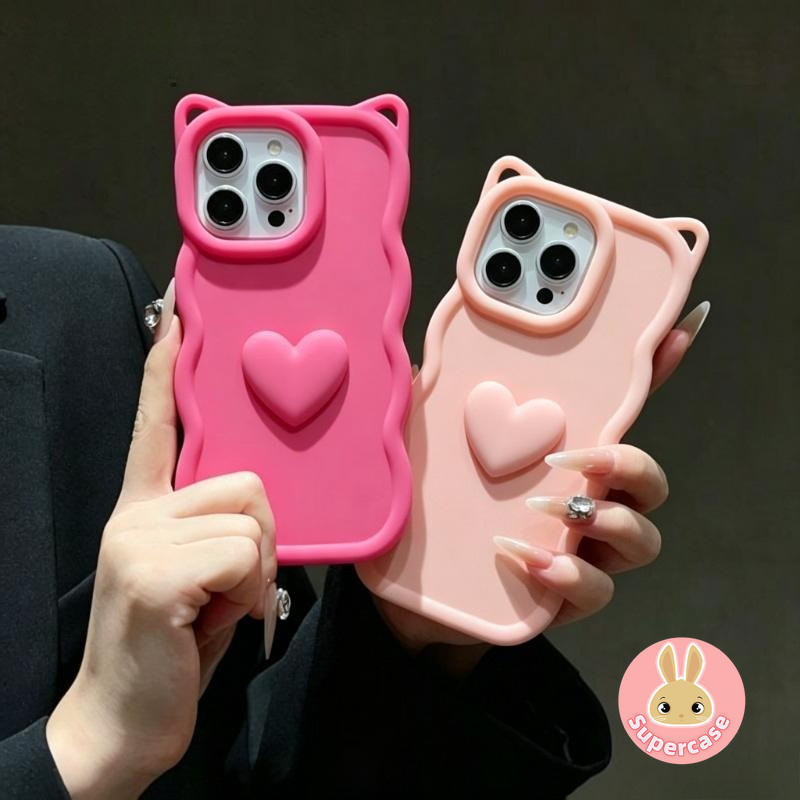 Sweet Love Heart หูแมวเคสโทรศัพท์สําหรับ Vivo Y39 Y38 Y37 Y36 Y78 Y58 Y56 Y33S Y33T Y51 Y51S Y21 Y21