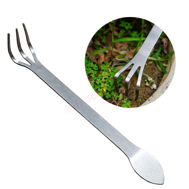 MDD 1 2 ชิ้นสแตนเลส 3 Prong Root Rakes สําหรับบอนไซและเครื่องมือทําสวนบ้าน