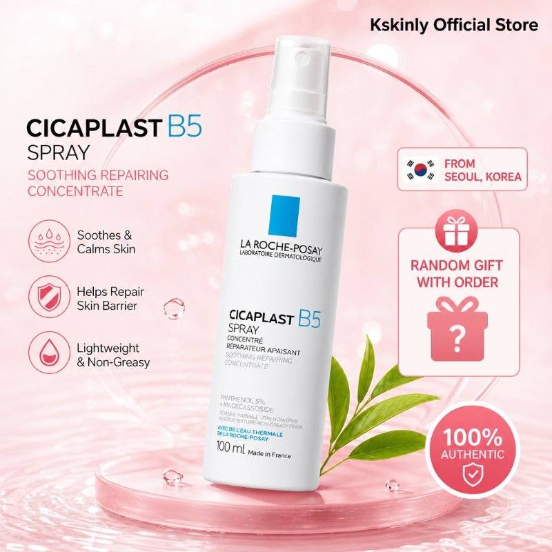 La Roche-Posay Cicaplast B5 Spray 100ml Soothing Repair Mist for Face & Body Korean Skincare Daily ส