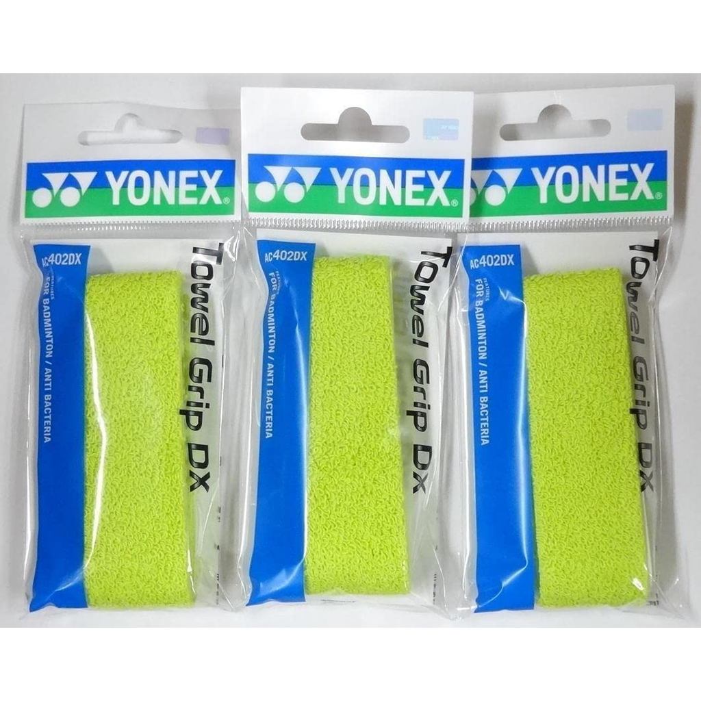 YONEX YONEX Towel Grip DX(1 Pieces ) Lime ×3 Piece Set AC402DX-281-3SET