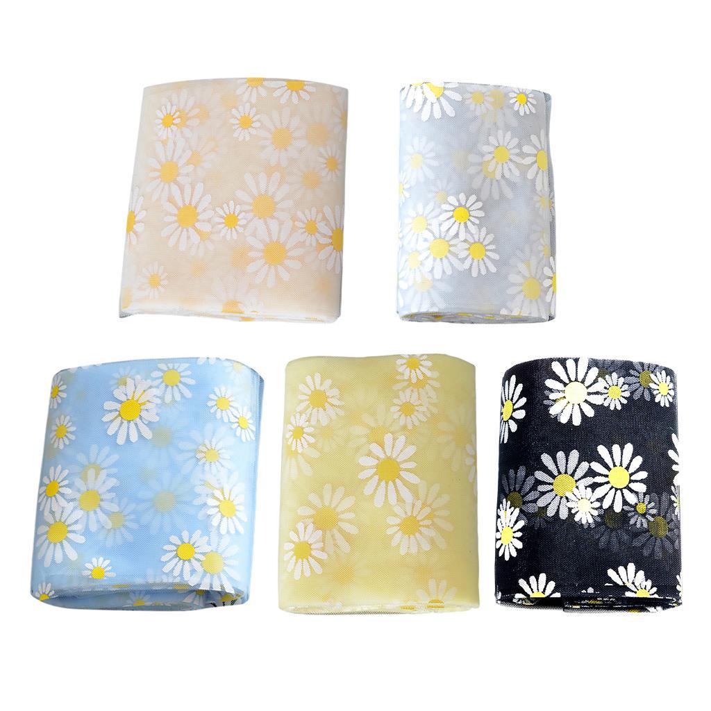 [Lszcx6l] 5 ผ้า Tulle ตกแต่ง Tulle Net Tulle Ribbon Tulle ผ้าตารางริบบิ้น