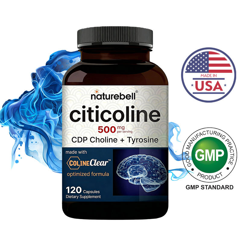 NatureBell Citicoline 500mg CDP Choline + Tyrosine –  ช่วยดูแลสมาธิ ความจำ และความพร้อมในการทำงานระห