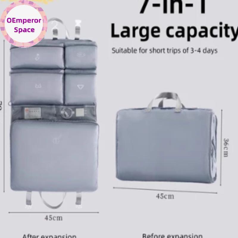 OOEM 7 In 1 Travel Organizer กระเป๋าพับสําหรับผู้หญิงผู้ชายขนาดใหญ่ความจุซิปสําหรับ Clother PH
