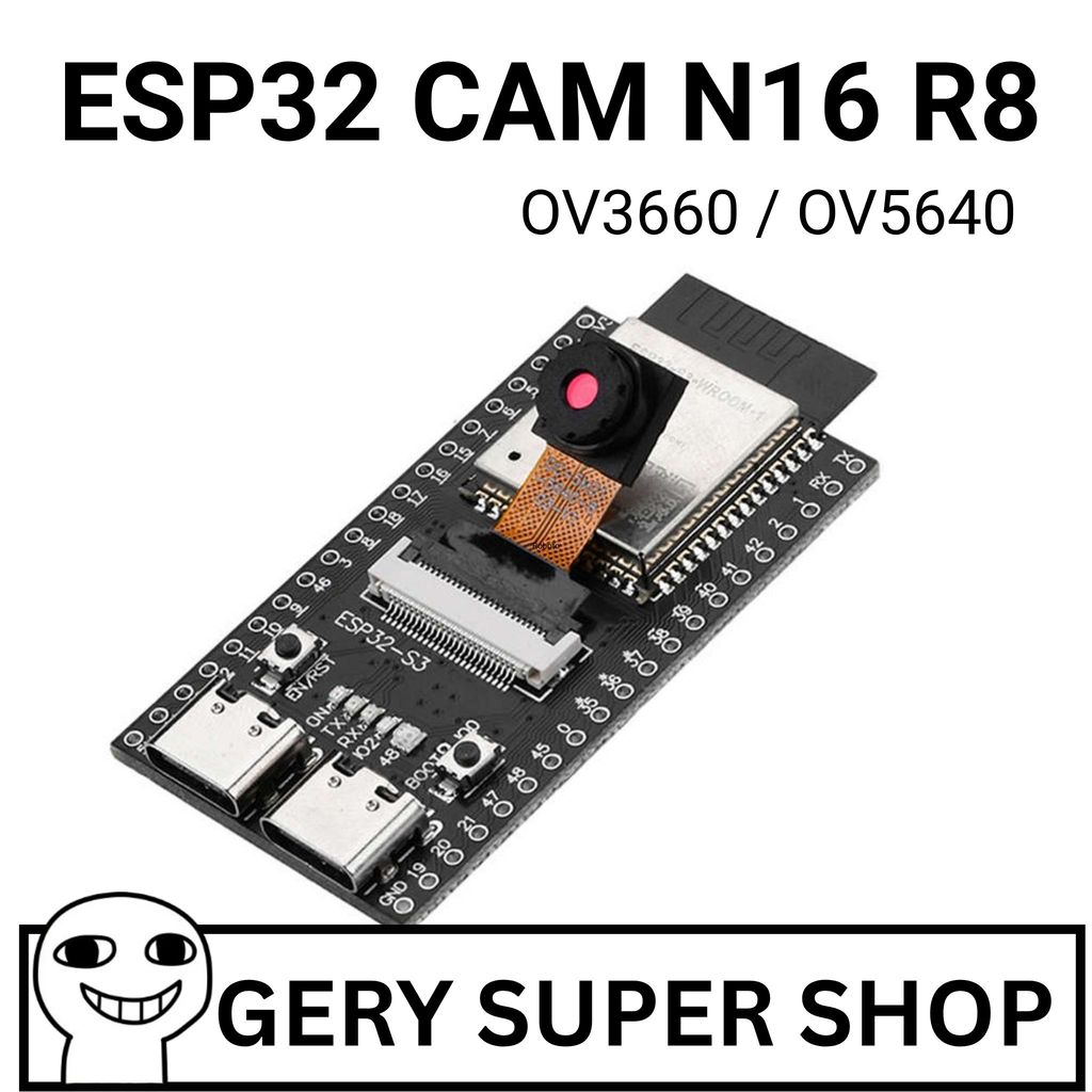 ESP32 S3 N16R8 CAM บอร์ดพัฒนาพร้อมกล้อง OV3660 / OV5640