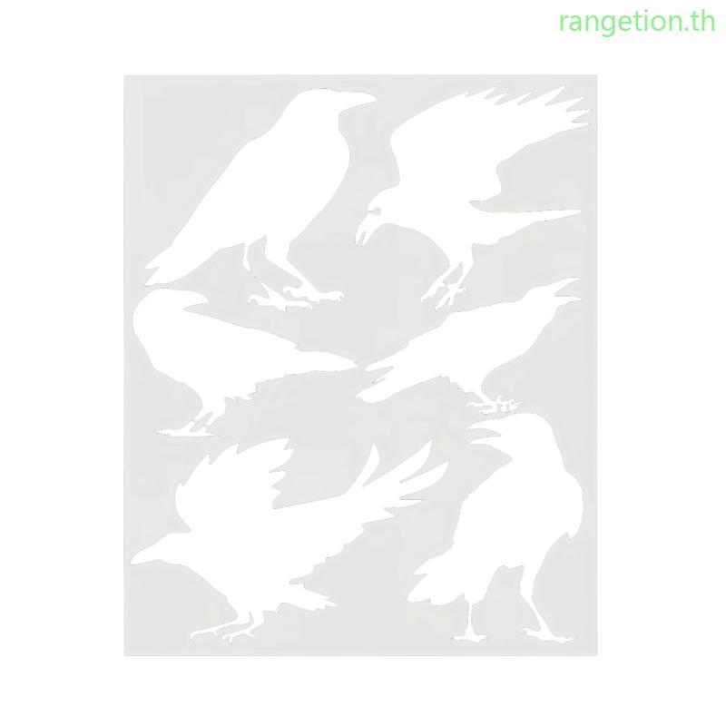 RAN Gothic Themed Reused Stencil ดีเทล Ravens Bird Stencil การออกแบบ Ravens ดีเทล