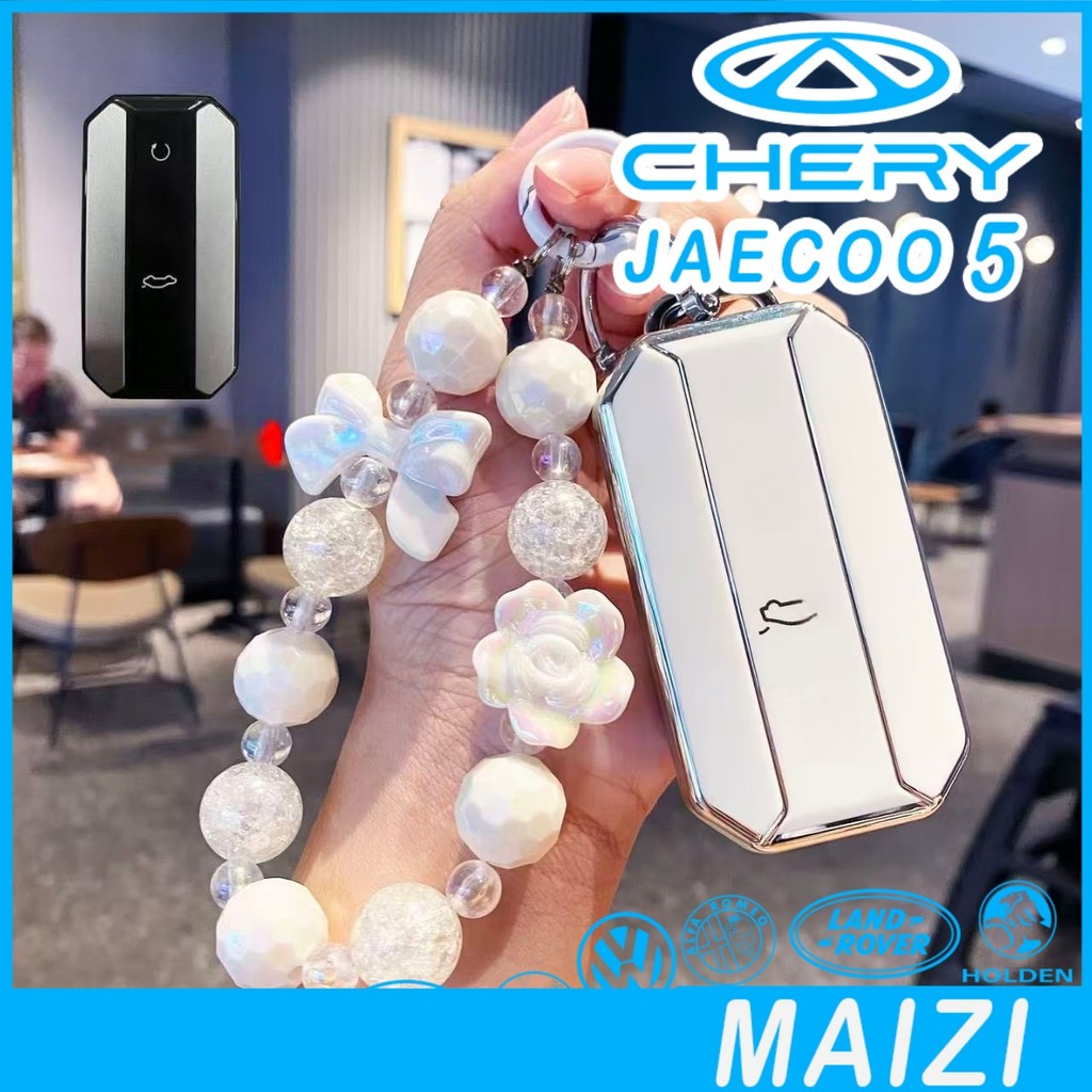 [READY]JAECOO 5 Diamond Cute Key cover CHERY JAECOO5 J5 Cartoon Key shell Metal keychain ZUJ3