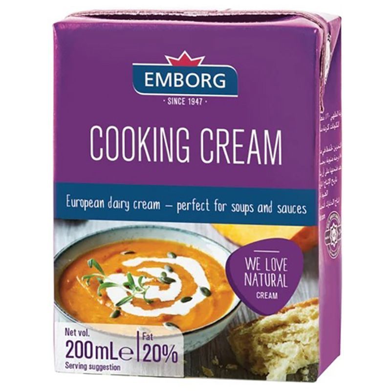 เอ็มบอร์คครีมพร่องมันเนยสำหรับทำอาหาร 200มล. Emborg Cooking Cream 200ml.