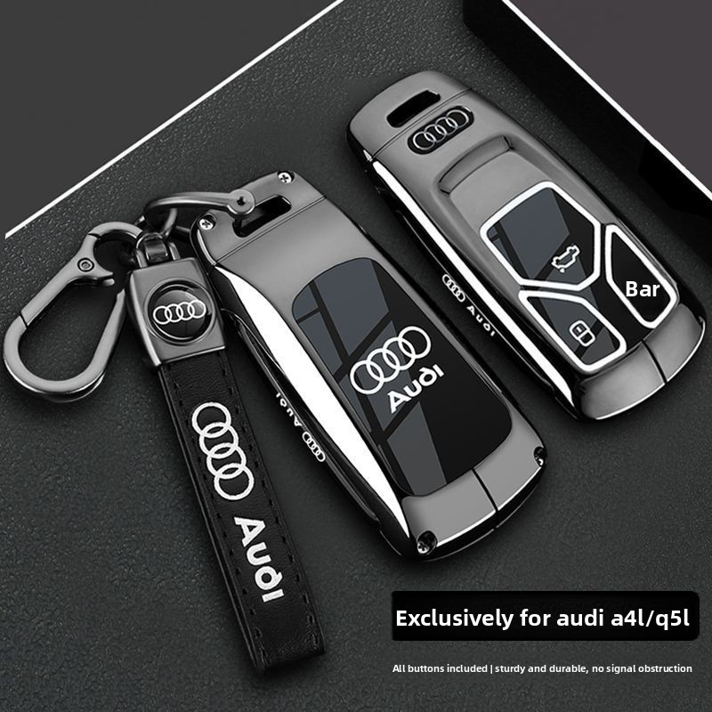 รถ Remote Key สําหรับ Audi A6L/a3L/A8L /A7/Q7 /Q8 /Q4etron Gold Edge Design Protector Fob รถอุปกรณ์เ