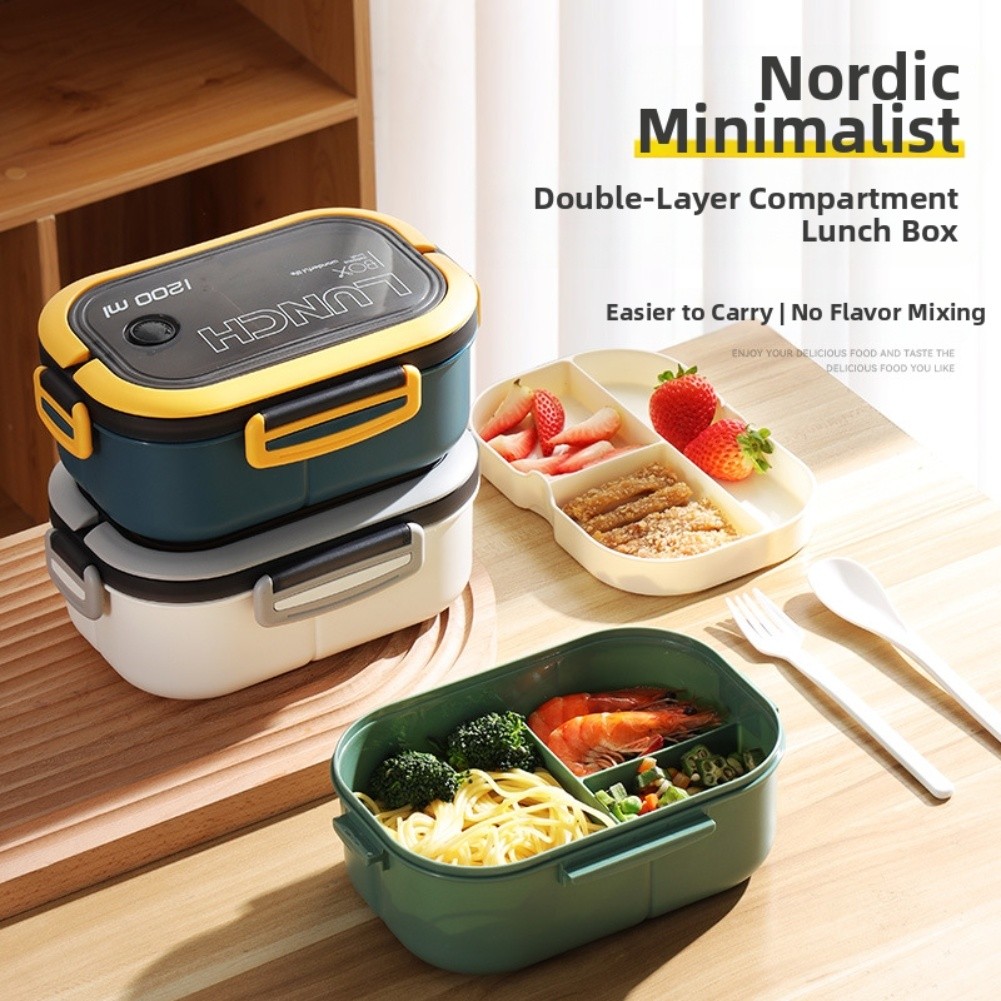 Microwave Lunch Box Easy Cleanup Design Office Meal Prep Box Mess-free Transport