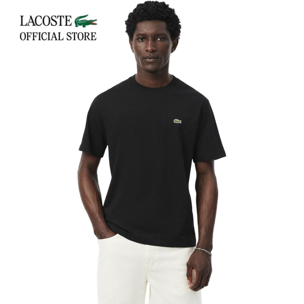 LACOSTE เสื้อยืดผู้ชาย COTTON T-SHIRT รุ่น TH7318 - NOIR