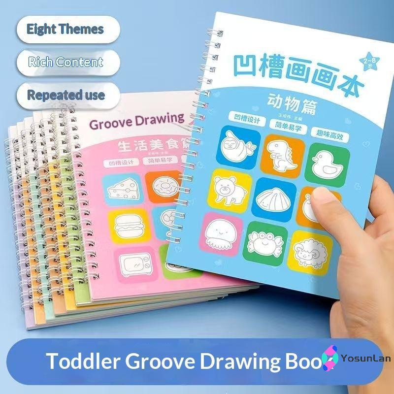 YosunLan] Groove สมุดฝึกประดิษฐ์ตัวอักษร Basic Graffiti Painting Template ของขวัญวันเกิดวันหยุดในอุด
