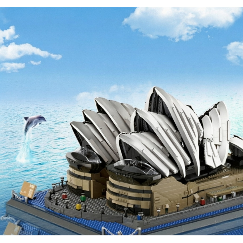 Australian Sydney Opera House ของเล่นเด็กเข้ากันได้กับ Smallpartide Assembly Building Blocks
