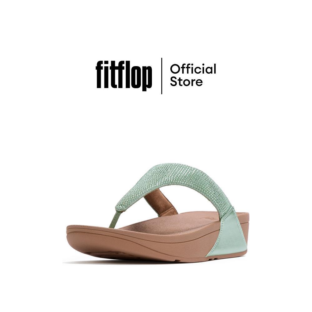 FITFLOP LULU CRYSTAL EMBELLISHED รองเท้าแตะแบบหูหนีบผู้หญิง รุ่น EC5-D58 สี GREEN