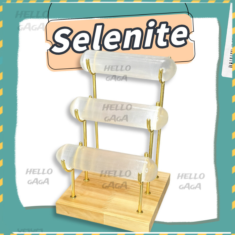 Selenite Stand 🔮ปูนปลาสเตอร์ใสชั้นทําลายวางปูนใสยาว15ซมเส้นผ่าศูนย์กลาง3ซมชั้นวางทําให้บริสุทธิ์ชั้นวางสร้อยข้อมือแสดงสร้อยข้อมือแสดงการทําให้บริสุทธิ์ความถี่สูงไ