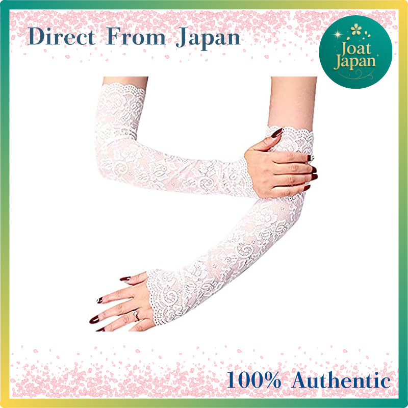 【Direct From Japan】
Treeup UV Protection Lace Arm Sleeves - Long, Fingerless, Sweat-Absorbent, UV Cu