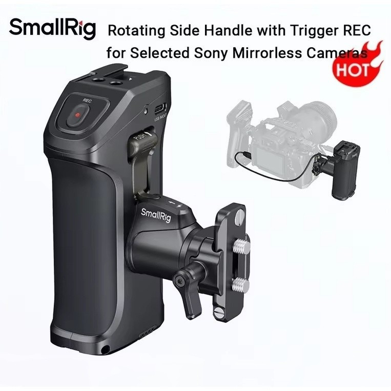SmallRig หมุนด้านข้างพร้อม Trigger REC สําหรับเลือกกล้อง rrorless สําหรับ FX3/FX30/A7R IV/A7 IV/A7S 