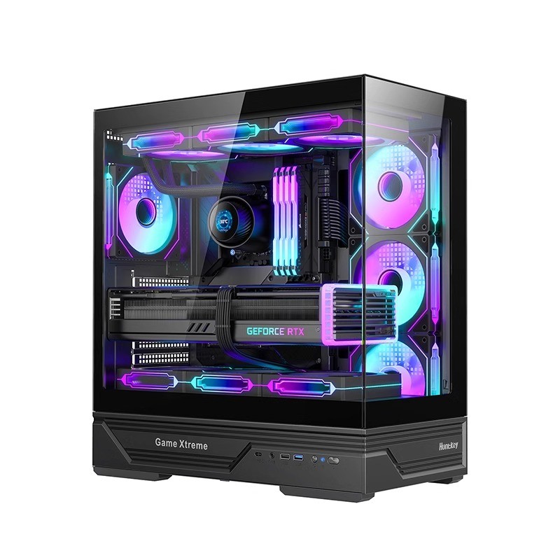 Hangjia GX760A Heavenly Selection Chassis โทรศัพท์เดสก์ท็อปกรณีหลัก ATX Water Cooling ด้านข้างโปร่งใ