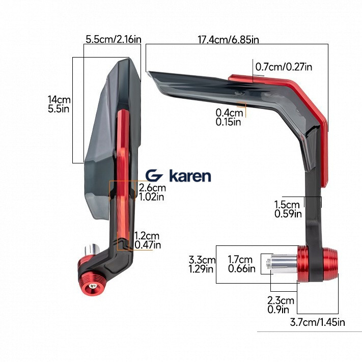 2 ชิ้น การ์ดแฮนด์มอเตอร์ไซค์ HONDA ADV 160 ที่ปรับแต่ง ป้องกันลม การ์ดป้องกัน การติดตั้งปลายแฮนด์ 17-22 มม. สากล - รูปที่ 2