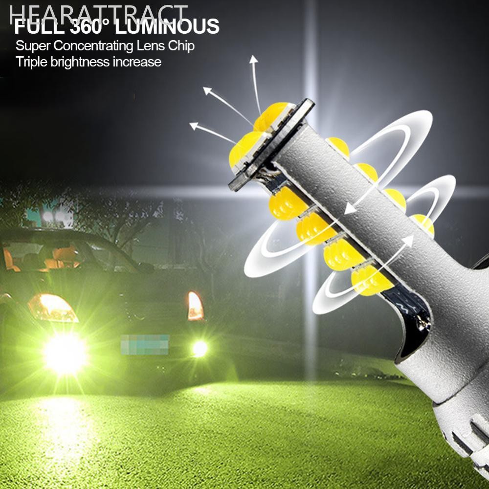 HEARATRACT 1 PC 30LED หลอดไฟหมอก Dual สีรถ DRL ไฟเลี้ยวย้อนกลับไฟเบรคความกว้างตัวบ่งชี้ H3 H7 H8/H11