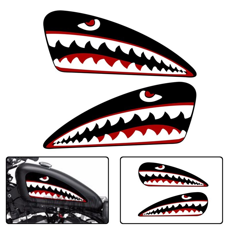 รถจักรยานยนต์ถังแก๊ส Decal Shark สติกเกอร์สําหรับ Harley Sportster XL 883 L/N/R XL 1200 C/S/L/N/R/V 