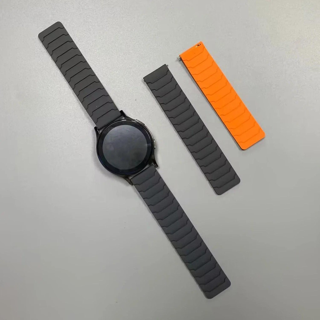 สายนาฬิกาแม่เหล็กสําหรับ Samsung Galaxy Watch FE 7 6 5 4 40/44 มม.ซิลิโคน 22 มม.20 มม.สายรัดเกียร์/6 4 สร้อยข้อมือคลาสสิกเข็มขัด ราคา ถูกที่สุด ดีลบีเคเค แกลเลอรีภาพที่ 4