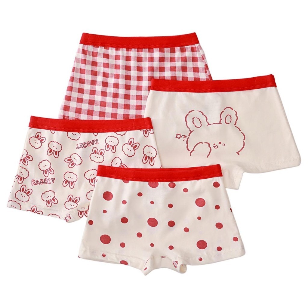 🚚มีสินค้าพร้อมส่ง!  กางเกงในขาสั้นกันโป๊เด็กหญิง (1แพคมี4ตัว) -  MT1001 - MT1002 - MT1003 - MT1005 -