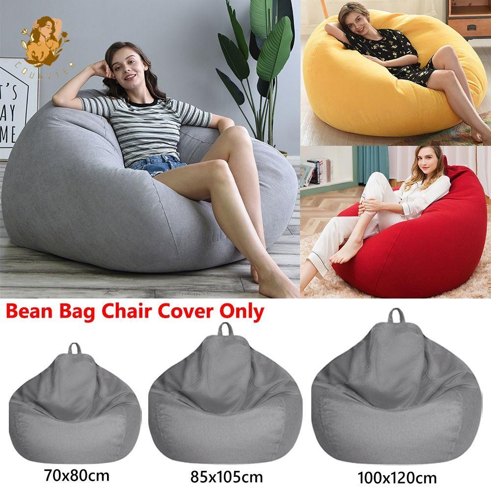 BACKSTAGEREET Large Bean Bag ไม่มีไส้ Soft Comfy Seat ตกแต่งบ้าน Snugly Gamer Chair