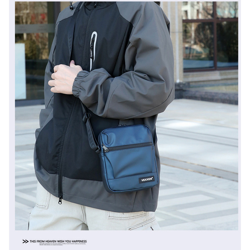 (w288) กระเป๋าสะพายข้างชายหญิง 4ช่องซิปแข็งแรง ผ้ากันน้ำ ดูดีสไตส์vexxen - รูปที่ 2