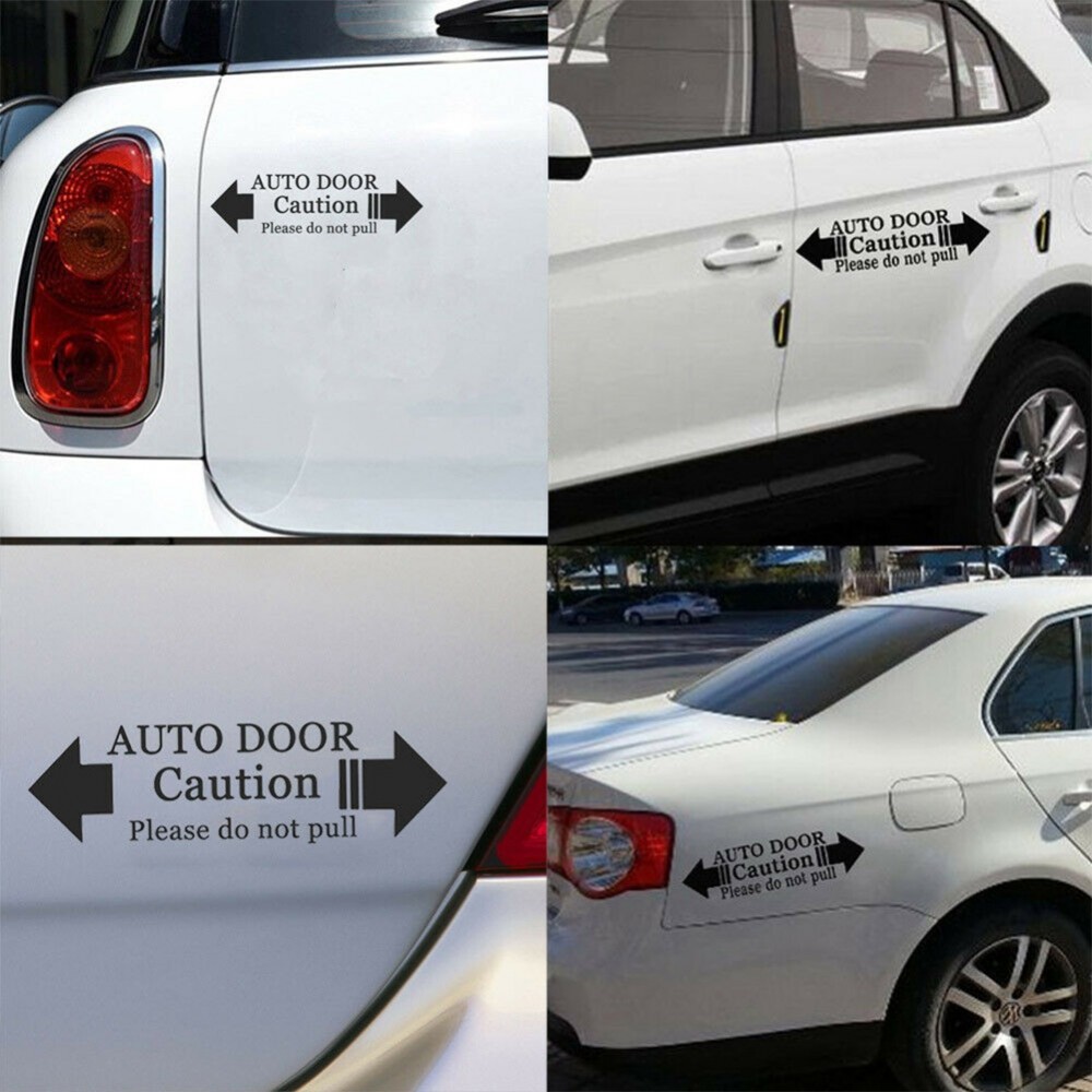 1PC Automatic Auto Door  Caution Please Do Not Pull Decal Car Sticker Parts New