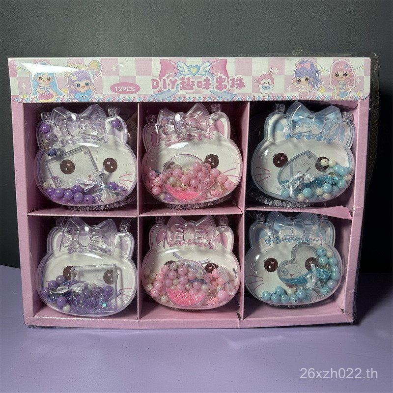 แมวเครื่องประดับลูกปัดสร้อยคอโฮมเมดสร้อยข้อมือลูกปัดสวมใส่การ์ดลูกปัดกล่องแบบพกพาปริศนาการค้าต่างประ