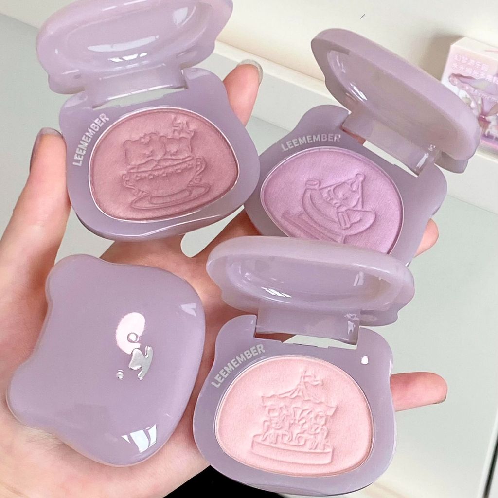 สวนสนุกแฟนตาซี~LEEMEMBER Chestnut น่ารัก Multi-Purpose Brightening Powder Natural Tear Groove Highlight Blush ฤดูใบไม้ร่วงฤดูหนาว