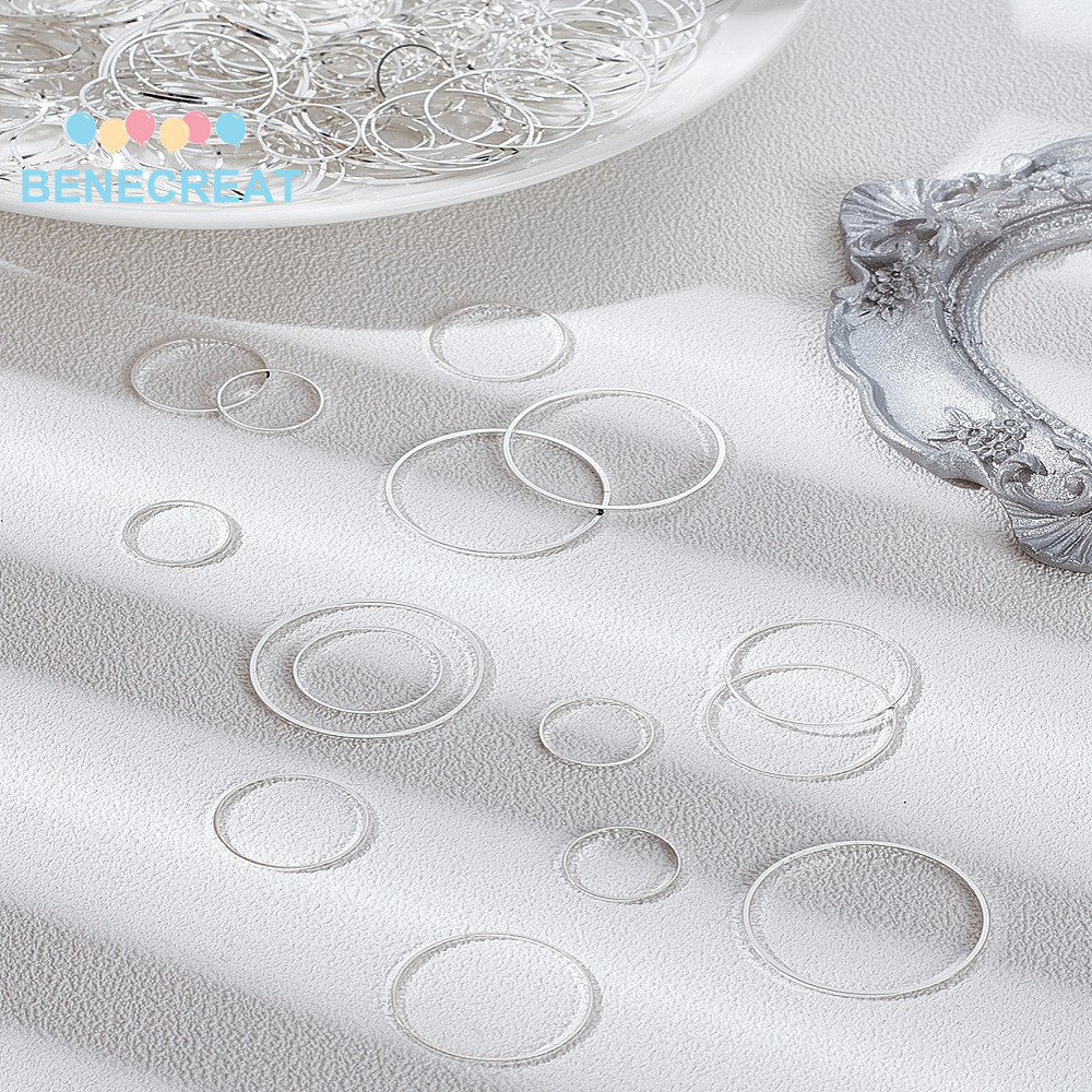 แหวนเงิน 160 ชิ้น 4 สี ทำจากทองเหลือง ขนาด 25x0.7 มม. ความหนา 1 มิลลิเมตร