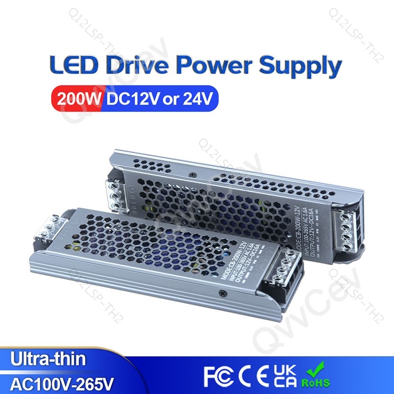 200W DC12V 16.0A DC24V 8.3A Ultra Thin LED แหล่งจ่ายไฟ Transformers อะแดปเตอร์สวิทช์ 200W TH12L2