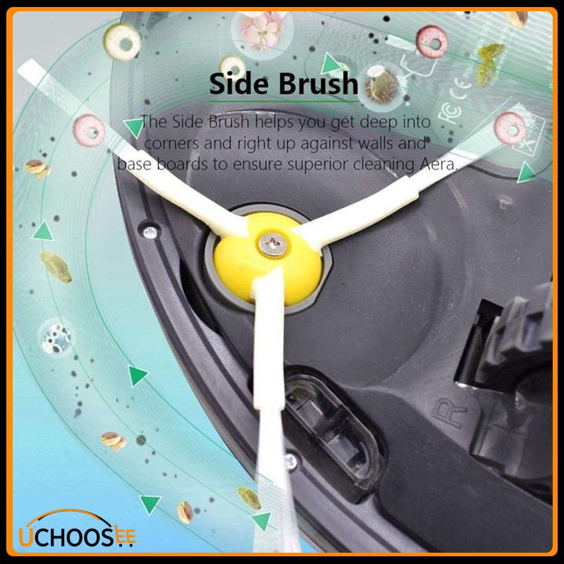 แปรงด้านข้างสําหรับ iRobot Roomba 600, 800, 900 Series 6671 696 R696 692 R692 605 R605 680 R680 860 