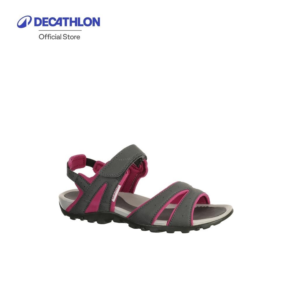 Decathlon Women'S Hiking Sandals Nh100 รองเท้ารัดส้นผู้หญิงสำหรับใส่เดินป่า รุ่น NH100 - Grey/Pink