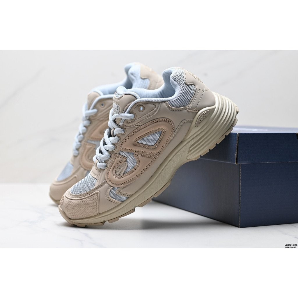 Dior B30 รองเท้าผู้ชายลําลองผูกเชือกตาข่ายหนา