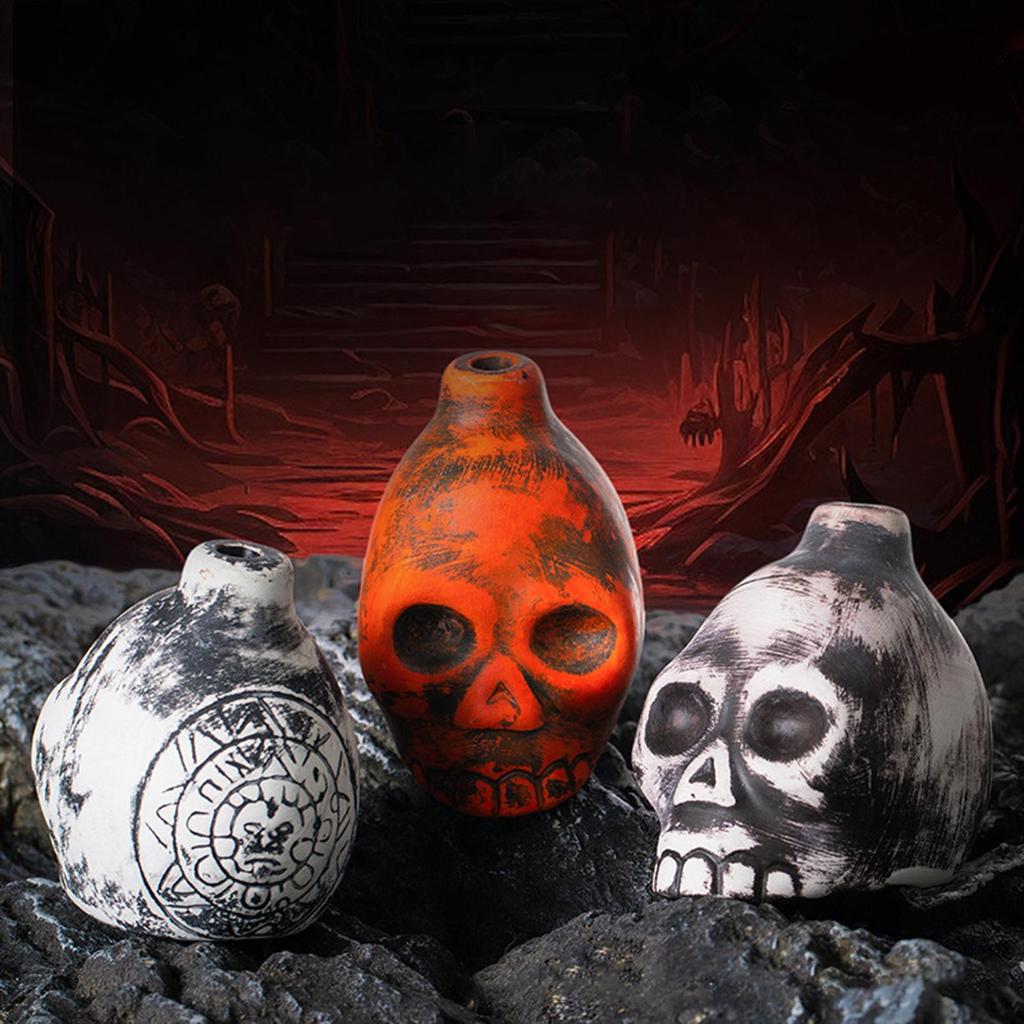 Aztec Death Whistle Skull Spooky Human Death Scream Loud Whistle ของแท้มนุษย์ Prank Battle Whistle ข