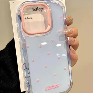 Polka Dot lucky สําหรับกรณี iphone 17promax 17 16promax 16pro 15promax 15pro 15 14promax 14pro 13promax 13pro 13 12pro 12promax 12 11promax 11
