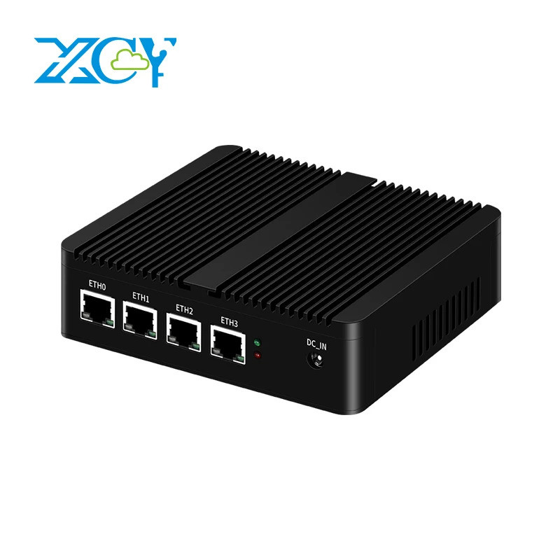 XCY Firewall Router Mini PC Celeron J1900 N100 J4125 4x 2.5G Ethernet รองรับ Virtualization OpenWrt 