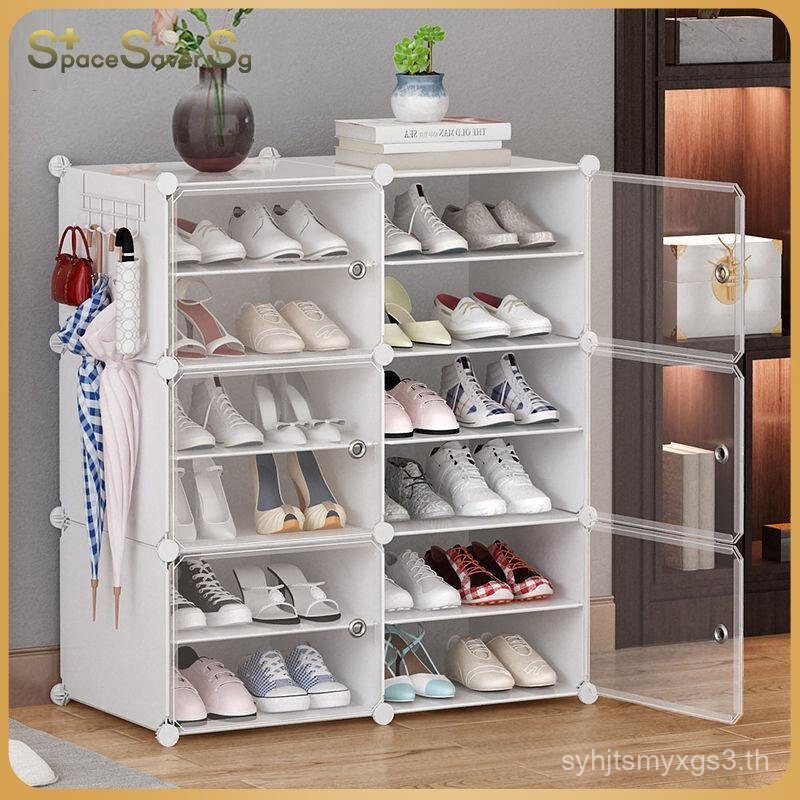 SpaceSaver.SG Shoe Cabinet Plastic Stackable Multifunctional Shoe Storage Cabinet Home Shoe Box Shoe