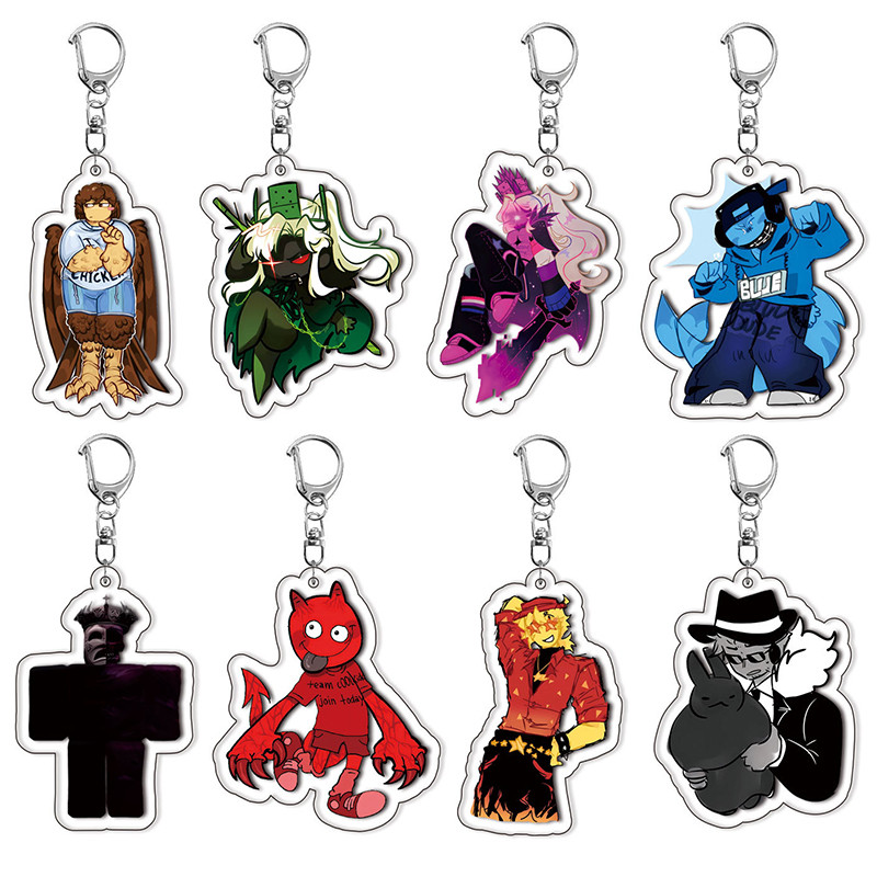 เกม Forsaken พวงกุญแจ Guest 1337 Noob Shedletsky Charm พวงกุญแจอุปกรณ์เสริมกระเป๋าเครื่องประดับแฟนเพ