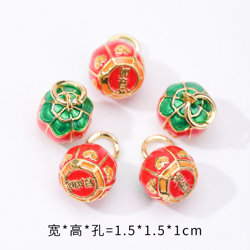 Cloisonne คั่วสีฟ้าหยดน้ำมันรูปเทพเจ้าแห่งความมั่งคั่ง สำหรับ DIY จี้ สร้อยคอและสร้อยข้อมือ พร้อมอุปกรณ์เสริม - รูปที่ 4