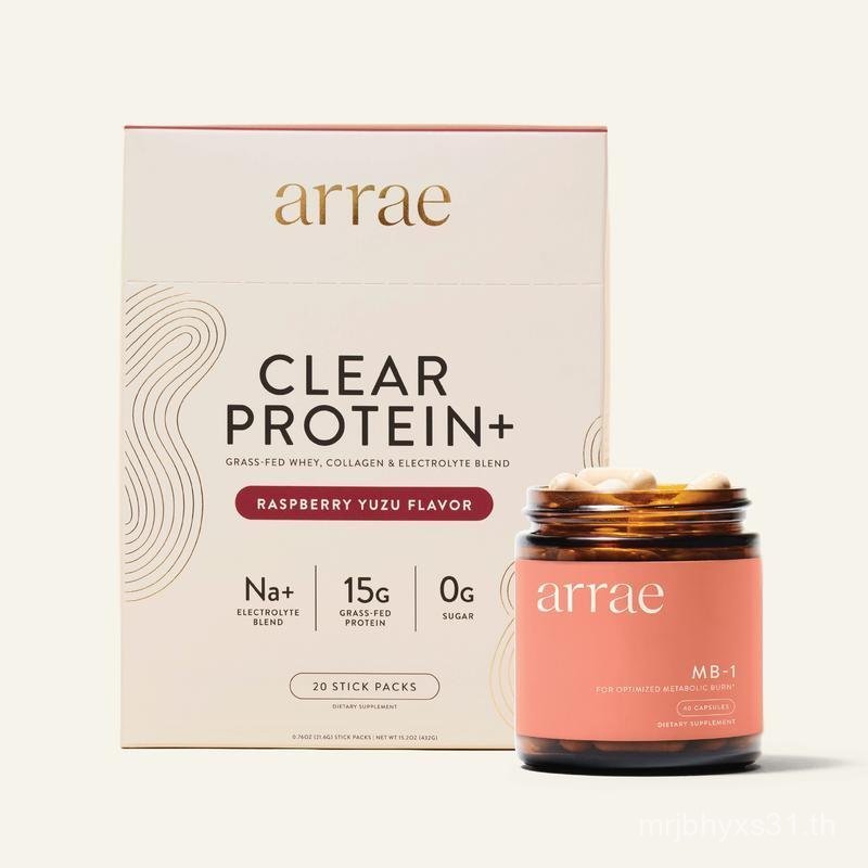 Arrae Protein & Burn Duo | 15g Grass Fed Whey, Collagen, & Electrolytes Protein + Natural Energy, Ch