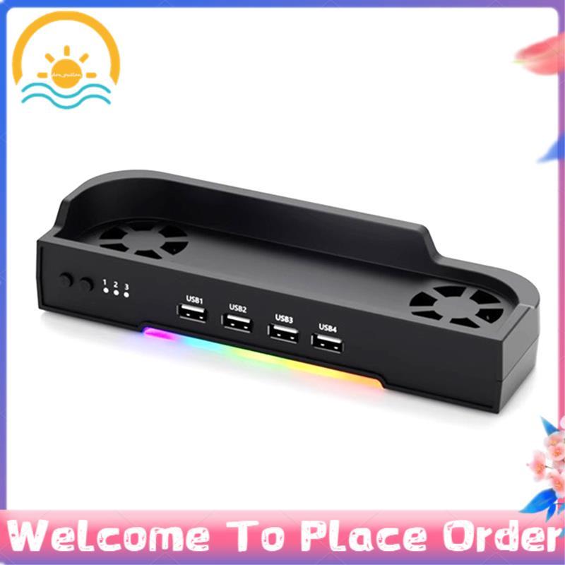 ฐานพัดลมระบายความร้อนแบบยึดผนังสําหรับ Switch2 สําหรับ NS2 Host HUB Expansion Enhanced Cooling Syste