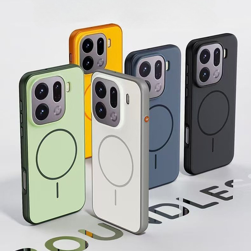 สําหรับ OPPO ค้นหา X9, X9 Pro กรณี ELVEV กันกระแทกผิวรู้สึก Hard PC Soft TPU กรอบดูดฝาครอบโทรศัพท์